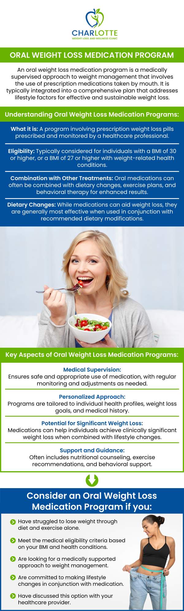 An oral weight loss medication program provides a convenient and medically supervised approach to achieving sustainable weight loss. Tailored to each individual’s needs, this program includes FDA-approved medications that help regulate appetite, enhance metabolism and support healthy weight management. Under the expert guidance of Dr. Joseph Okoye, our program offers a comprehensive solution to promote long-term success and improved overall well-being, whether you’re looking to lose a few pounds or manage obesity-related health conditions. Contact us today for more information or to book an appointment online. We are located at 1220 Eastway Drive, Suite C, Charlotte, NC 28205. An oral weight loss medication program provides a convenient and medically supervised approach to achieving sustainable weight loss. Tailored to each individual’s needs, this program includes FDA-approved medications that help regulate appetite, enhance metabolism and support healthy weight management. Under the expert guidance of Dr. Joseph Okoye, our program offers a comprehensive solution to promote long-term success and improved overall well-being, whether you’re looking to lose a few pounds or manage obesity-related health conditions. Contact us today for more information or to book an appointment online. We are located at 1220 Eastway Drive, Suite C, Charlotte, NC 28205.